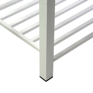 Mobiletto Vacchetti in alluminio bianco cm90x56h141