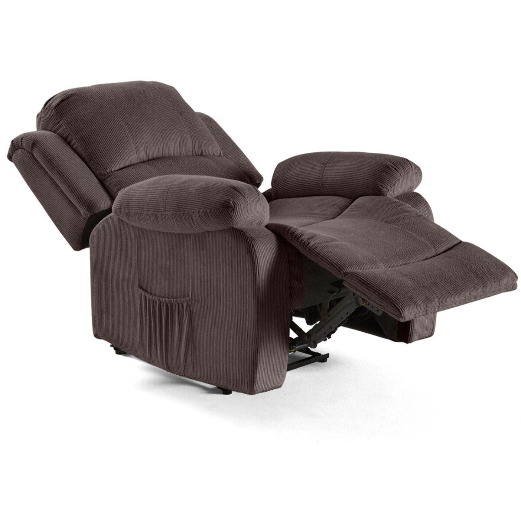 Armand - fauteuil relax électrique en velours côtelé - Marron