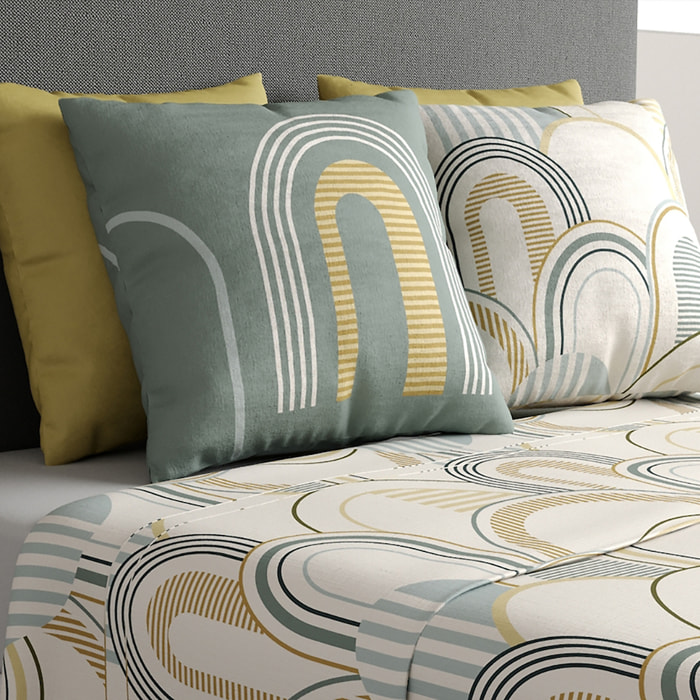 Parure De Drap 4pcs avec Drap housse Bonnet:25cm 100%coton 57fils ColizÉ