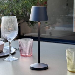 Lampe de table sans fil EMILY Gris H25cm