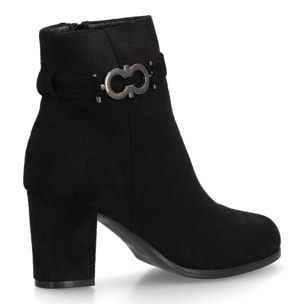 Botín de tacón para mujer con detalle metálico