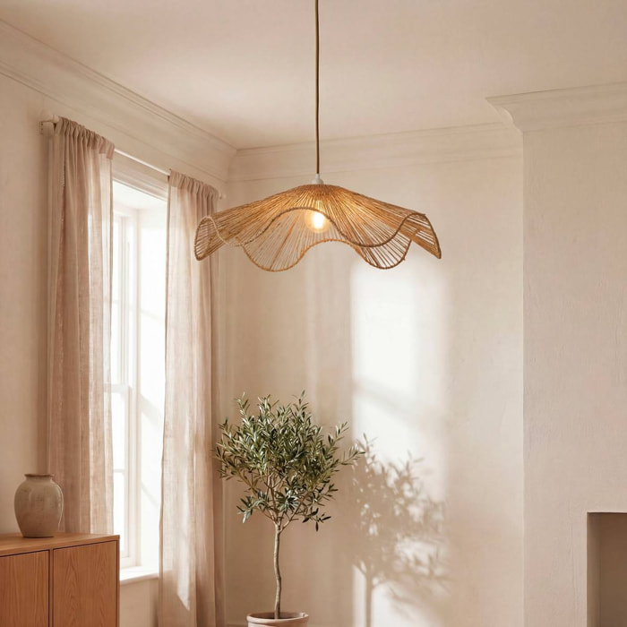 Abat-jour Gino rond D.78cm beige