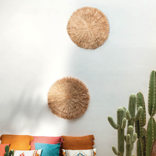 Déco murale "Hacienda" - raphia D60 cm
