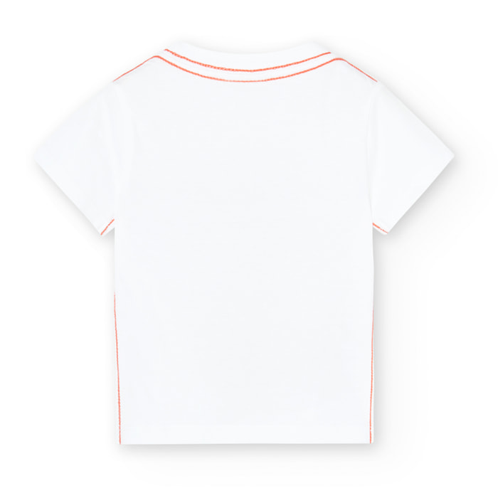 Camiseta niÃ±o estampada, mangas cortas, blanco, 348038