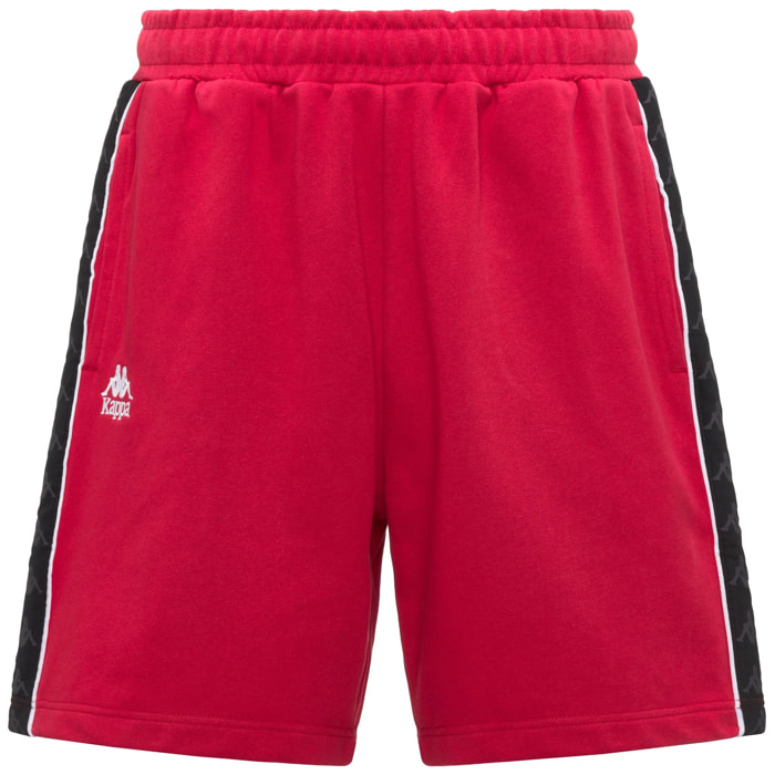 Kappa - Pantaloni Corti Uomo Rosso - 222 Banda Oviedo