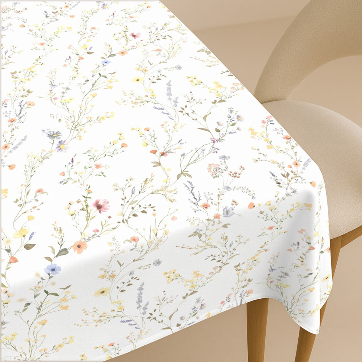Naturals - Mantel de Tela Estampado - Antimanchas - 100% Algodón - Half panamá - Primavera