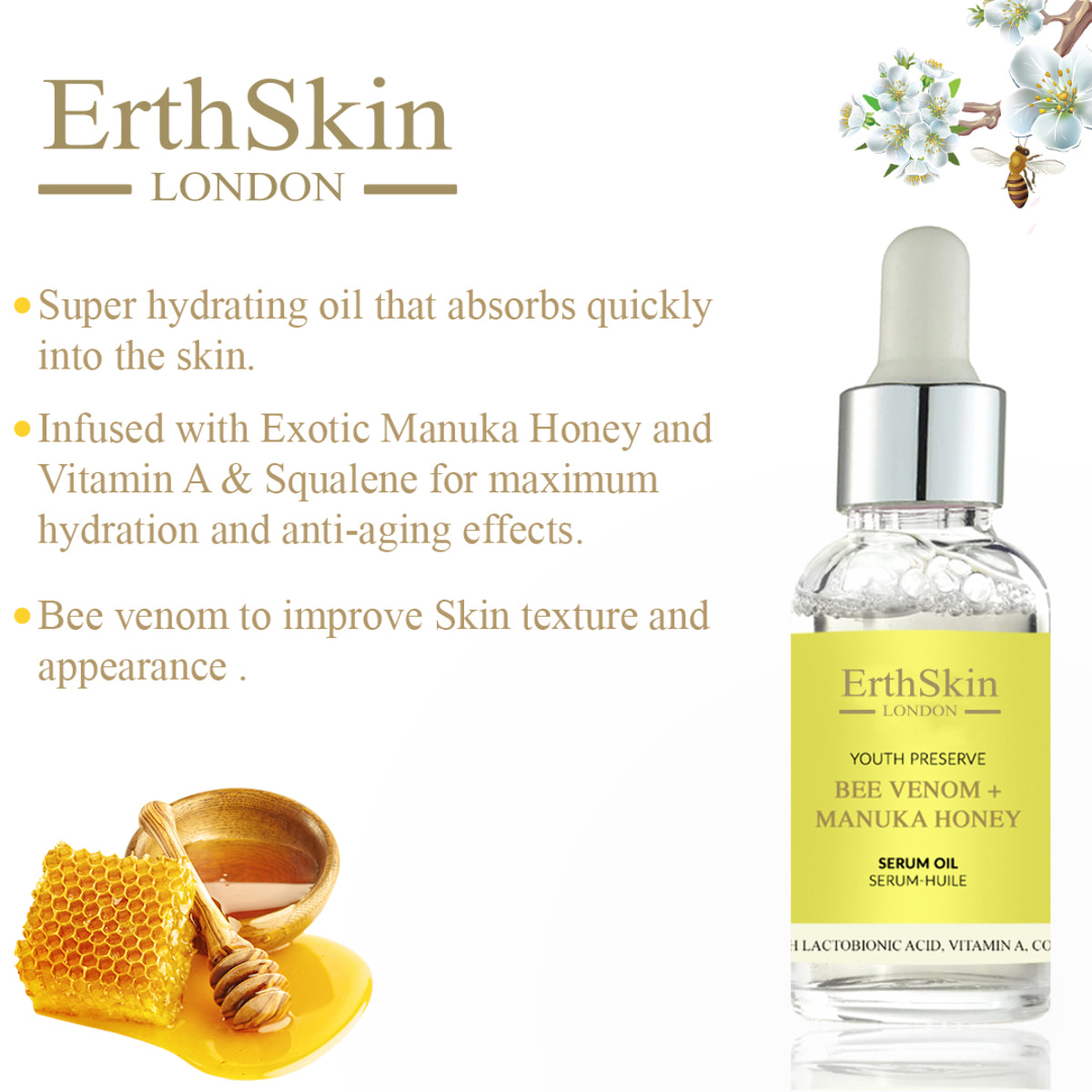 Veneno de Abeja + Aceite Sérum de Miel de Manuka 30ml