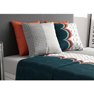 Parure De Drap 3pcs avec Drap housse Bonnet:25cm 100%coton 57fils Antan