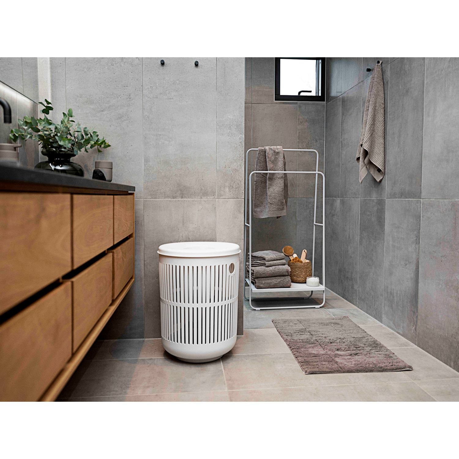 Panier à linge avec couvercle Ume