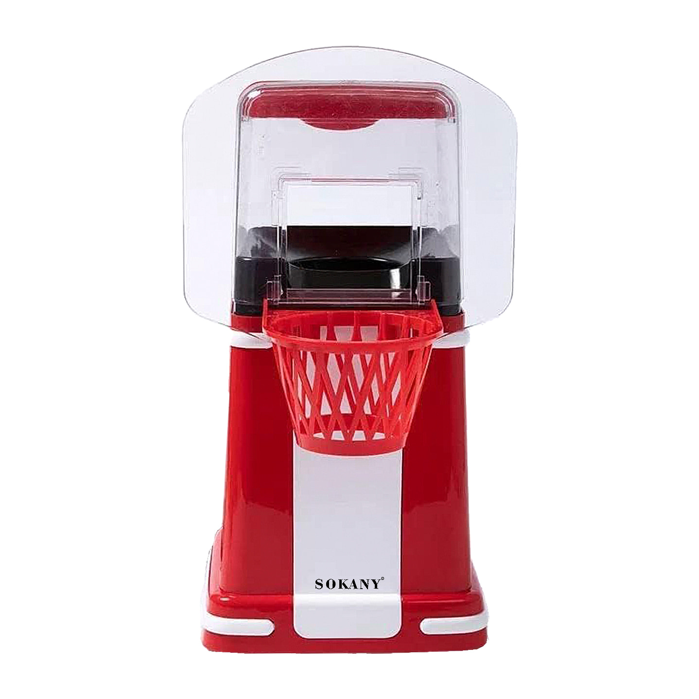 Palomitera retro eléctrica con canasta de 1200W. Cocción mediante aire caliente, sin necesidad de añadir aceite.