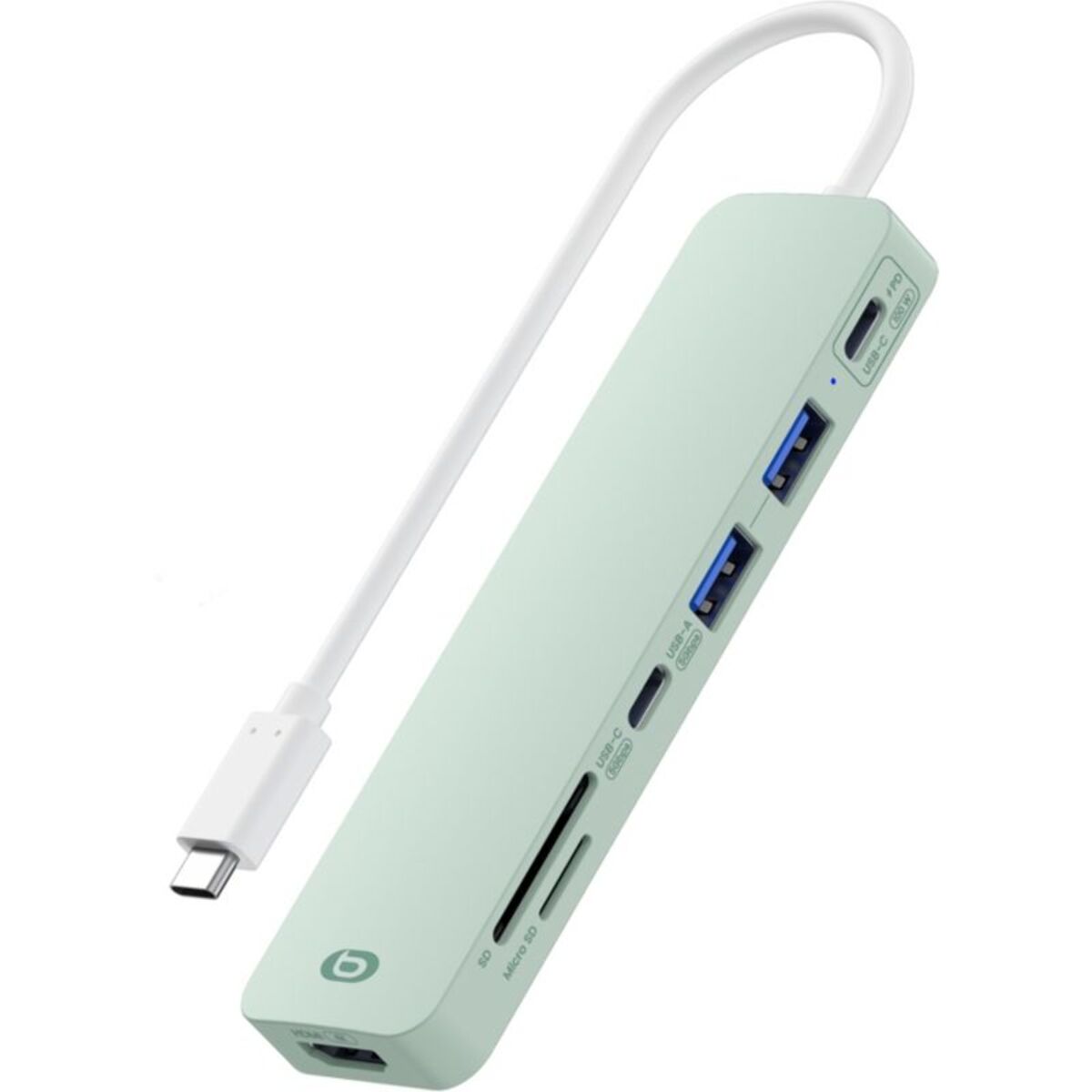 Hub ESSENTIELB 7 en 1 USB C Vert