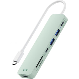 Hub ESSENTIELB 7 en 1 USB C Vert