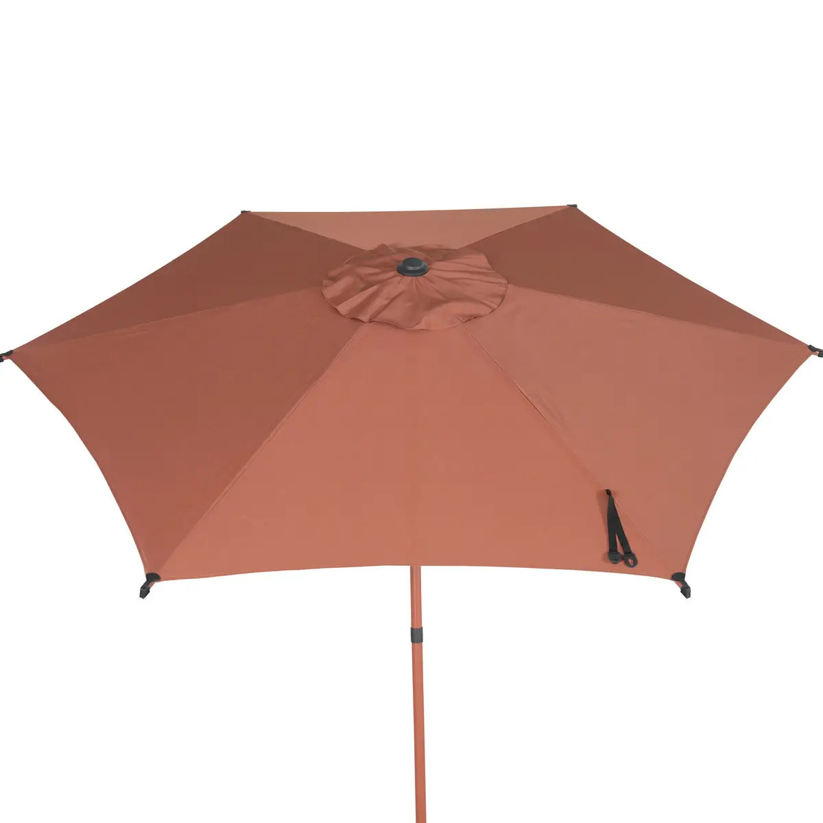 Parasol droit rond inclinable Soya 2,7m acajou