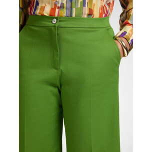 Elena Mirò - Pantalones cropped de gabardina - Verde