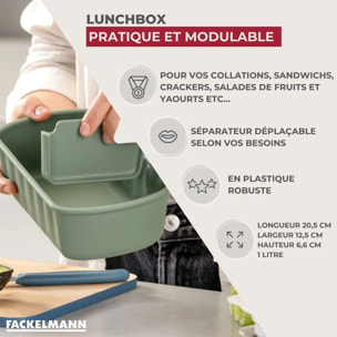 Lunchbox Verte à compartiment réglable sans BPA Fackelmann Storage