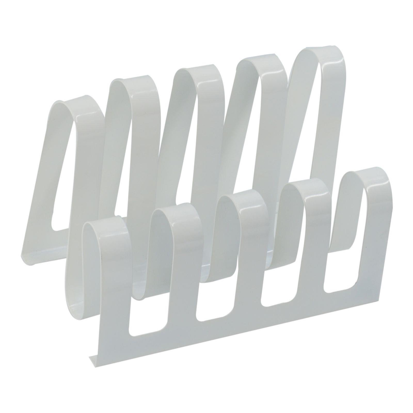 Portariviste in metallo bianco 4 posti cm31x19h22