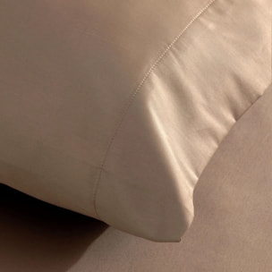 Taie d'oreiller en satin 157 fils Greige
