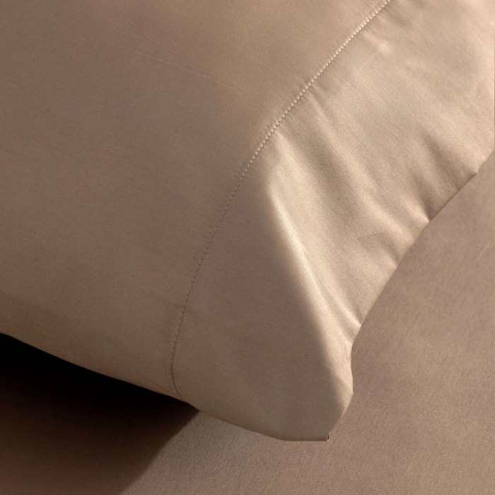 Taie d'oreiller en satin 157 fils Greige