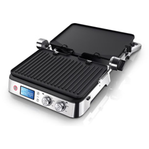 Grille-viande BRAUN CG9040 inox 2 zones e cuisson plaques movibles à poser, 37x23 cm