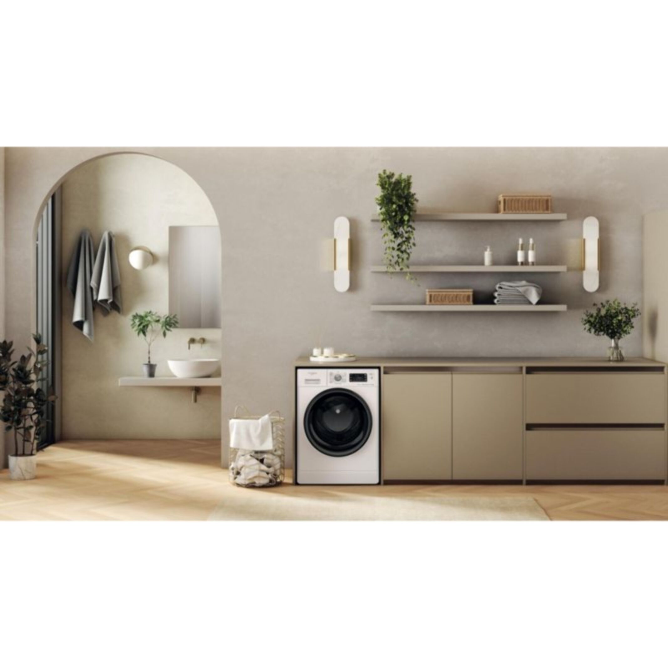 Lave linge séchant hublot WHIRLPOOL FFWDB864489BVFR - 8/6 kg - 1400 tr/min - Classe C - Moteur induction