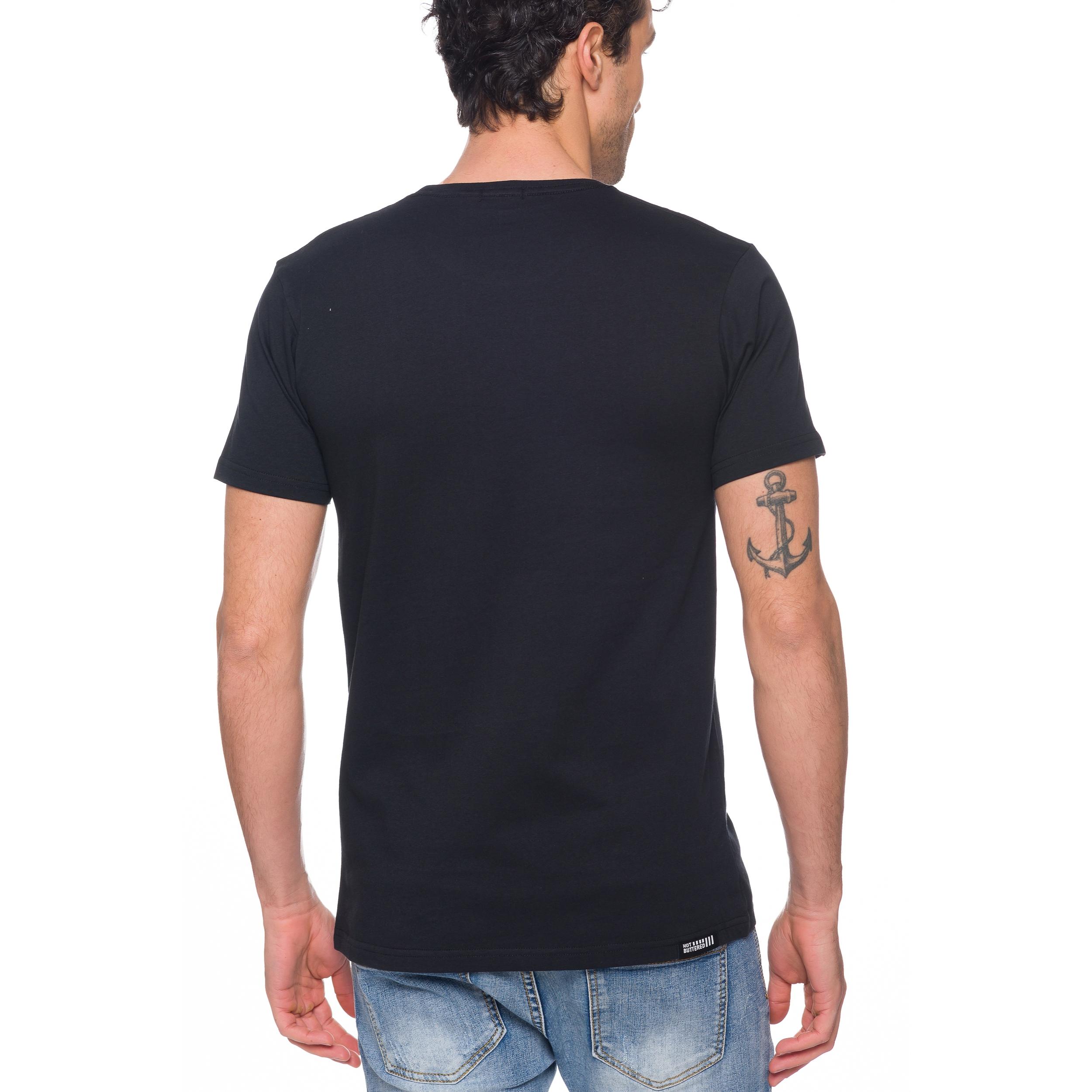 T-shirt in cotone 150 gr Hot Buttered Magnetic Colore Nero