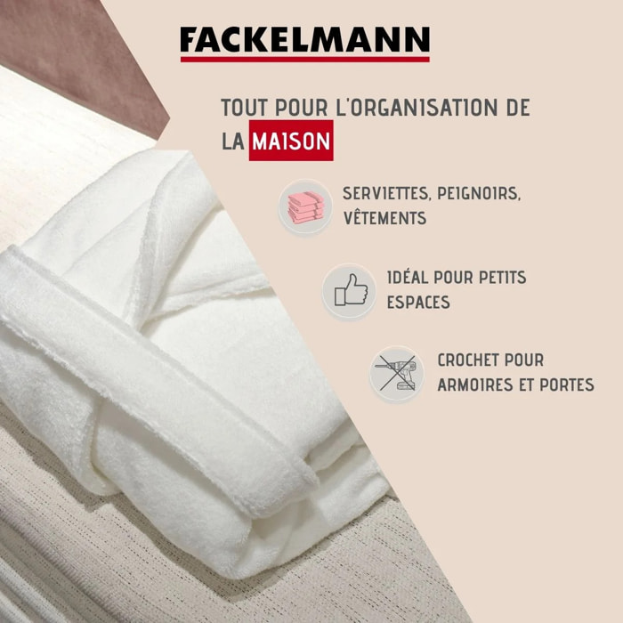 Lot de 2 crochets muraux en métal Fackelmann Tecno