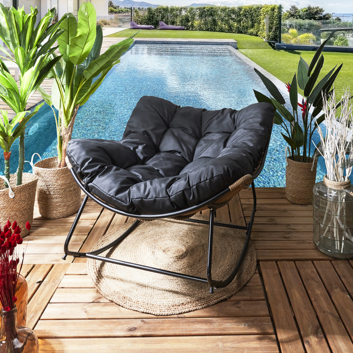Fauteuil A Bacsule Tulum Coussin Noir