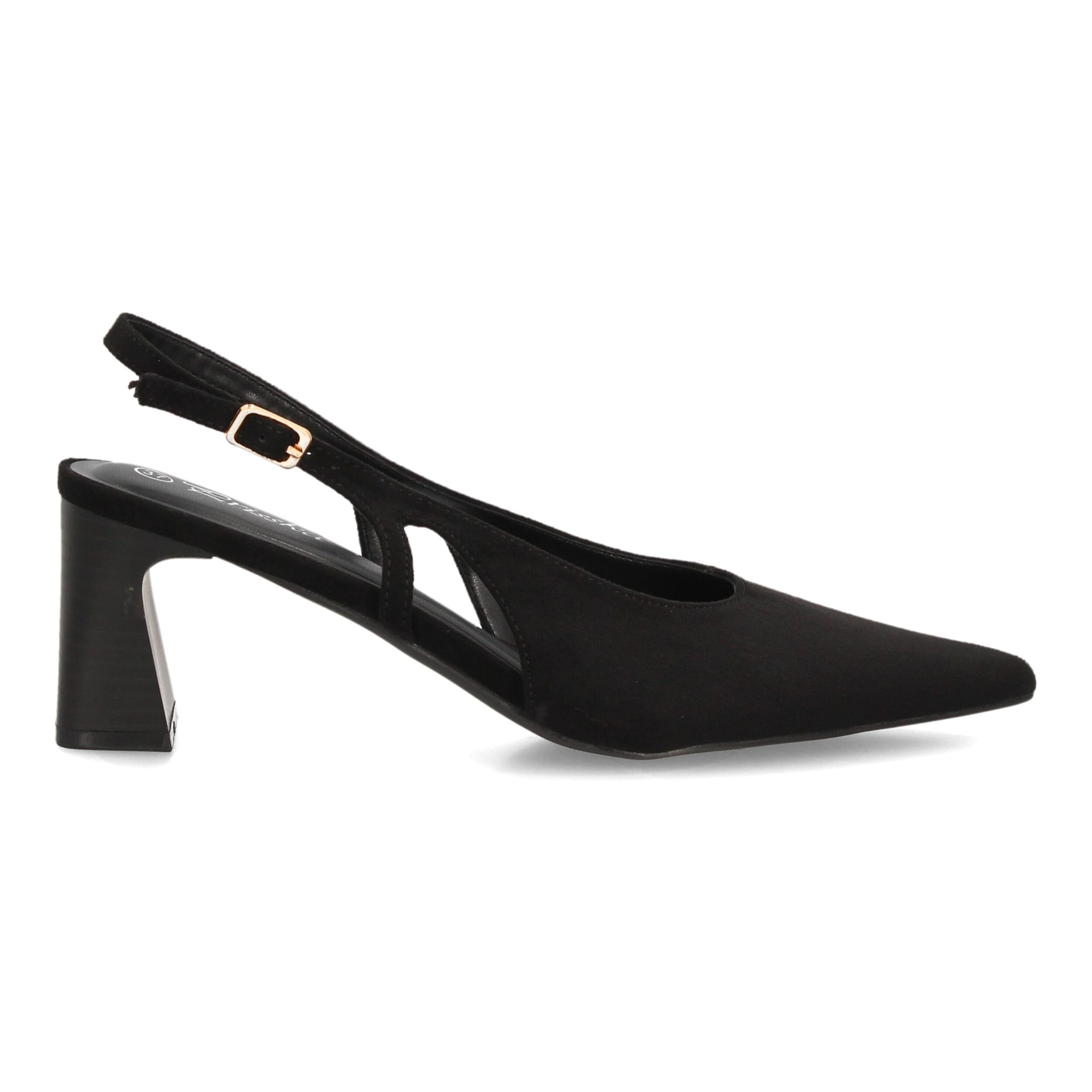 Zapatos slingback elegantes de tacón ancho para mujer