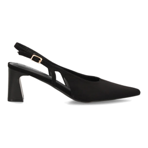 Zapatos slingback elegantes de tacón ancho para mujer