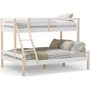 Lit superposé 3 places en bois - TANDEM