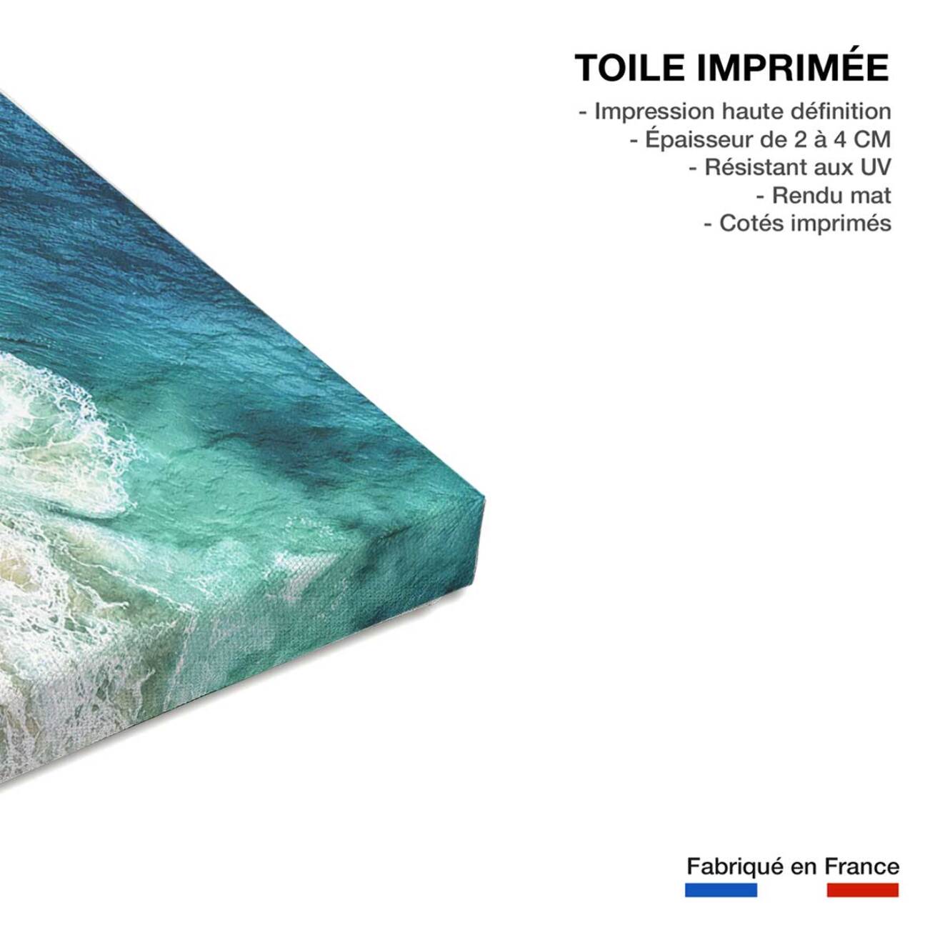 Tableau mer pur ocean  Toile imprimée