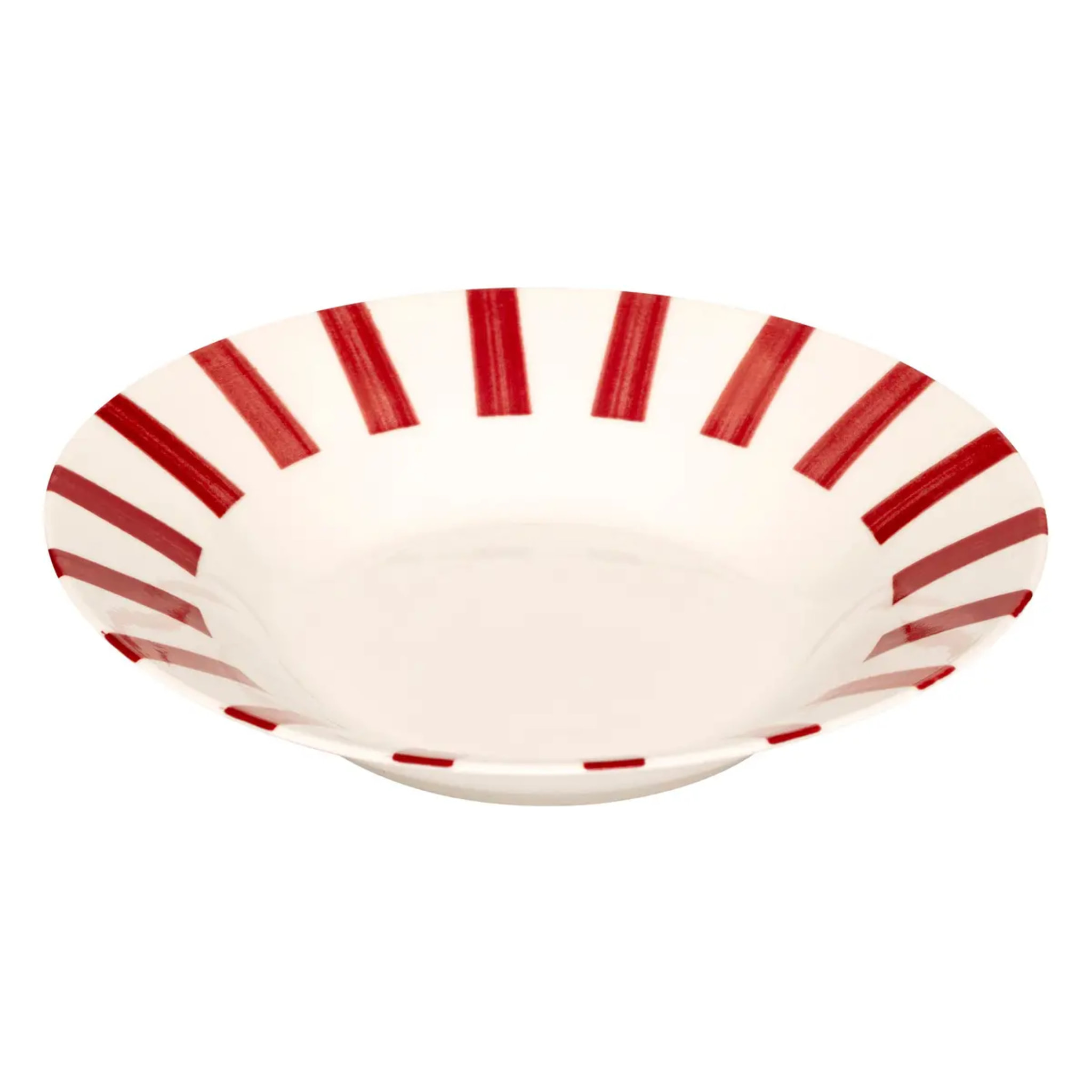 Lot de 6 assiettes creuses Cheri rouge D20,2xH4cm