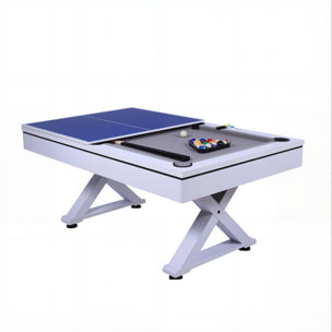 Table multi-jeux ping-pong et billard en bois blanc ARIZONA