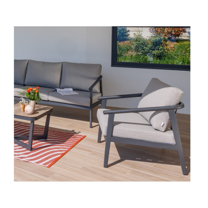 Salon de jardin en aluminium - 5 places - FONTANA