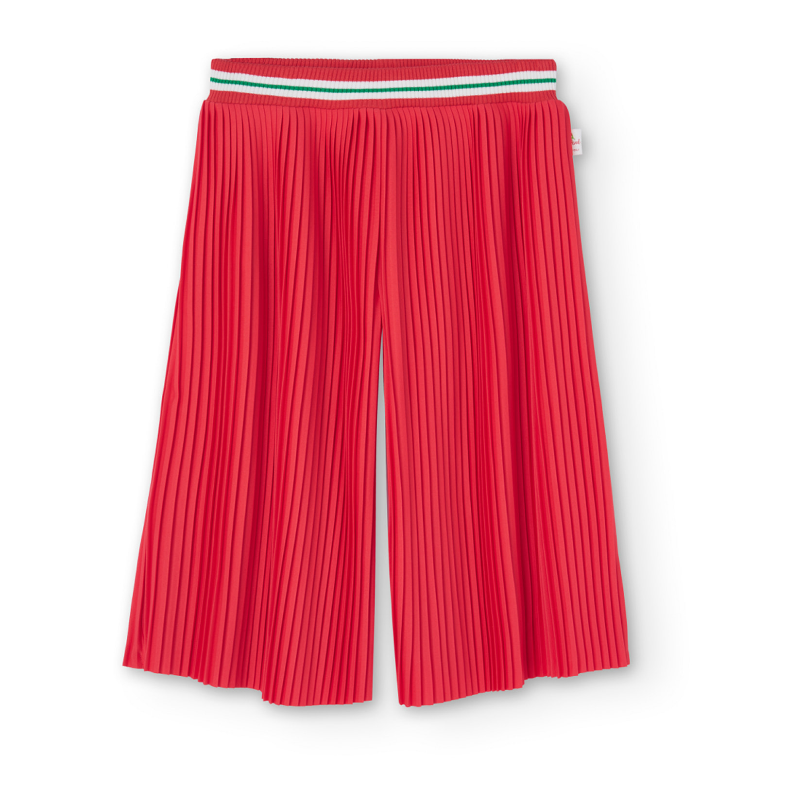 PantalÃ³n plisado para niÃ±a liso de color rojo