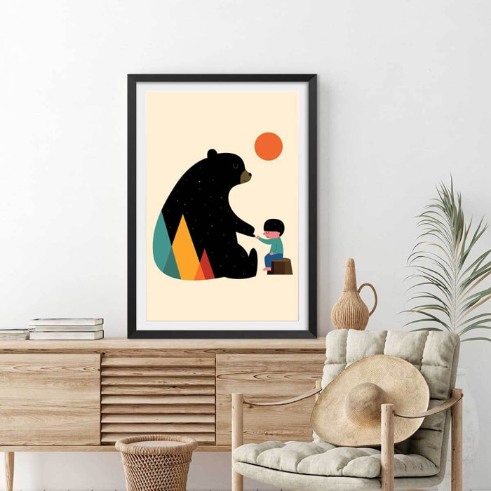 Affiche enfant promesse Affiche sous cadre noir