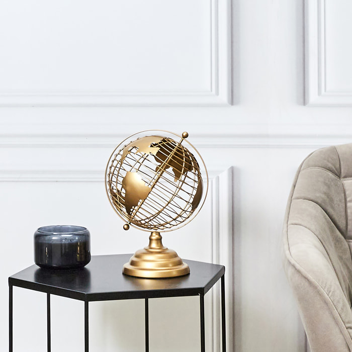 Globe Terrestre Metal Dore