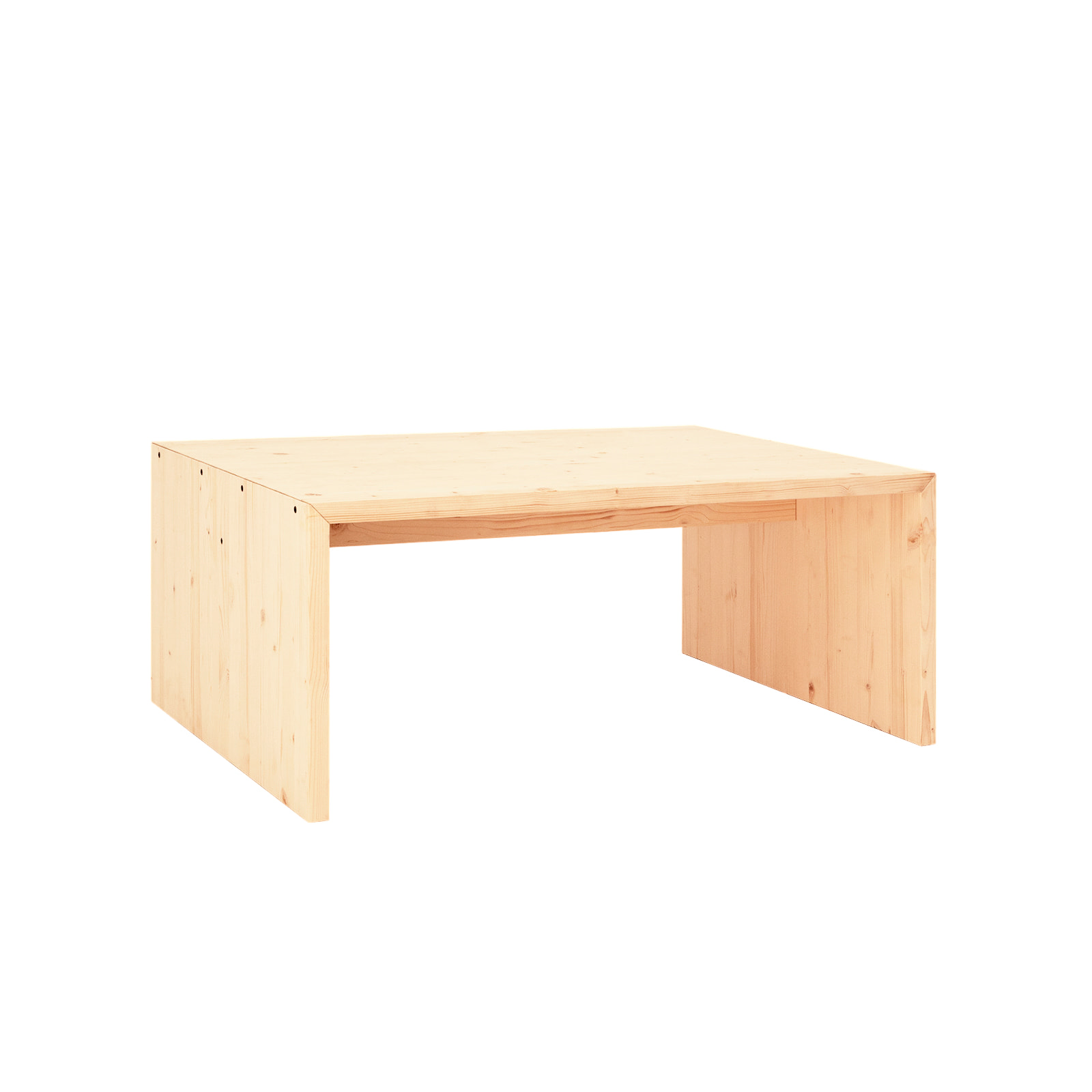 Mesa de centro de madera maciza en tono natural de 109,4x45x74cm Alto: 45 Largo: 109.4 Ancho: 74