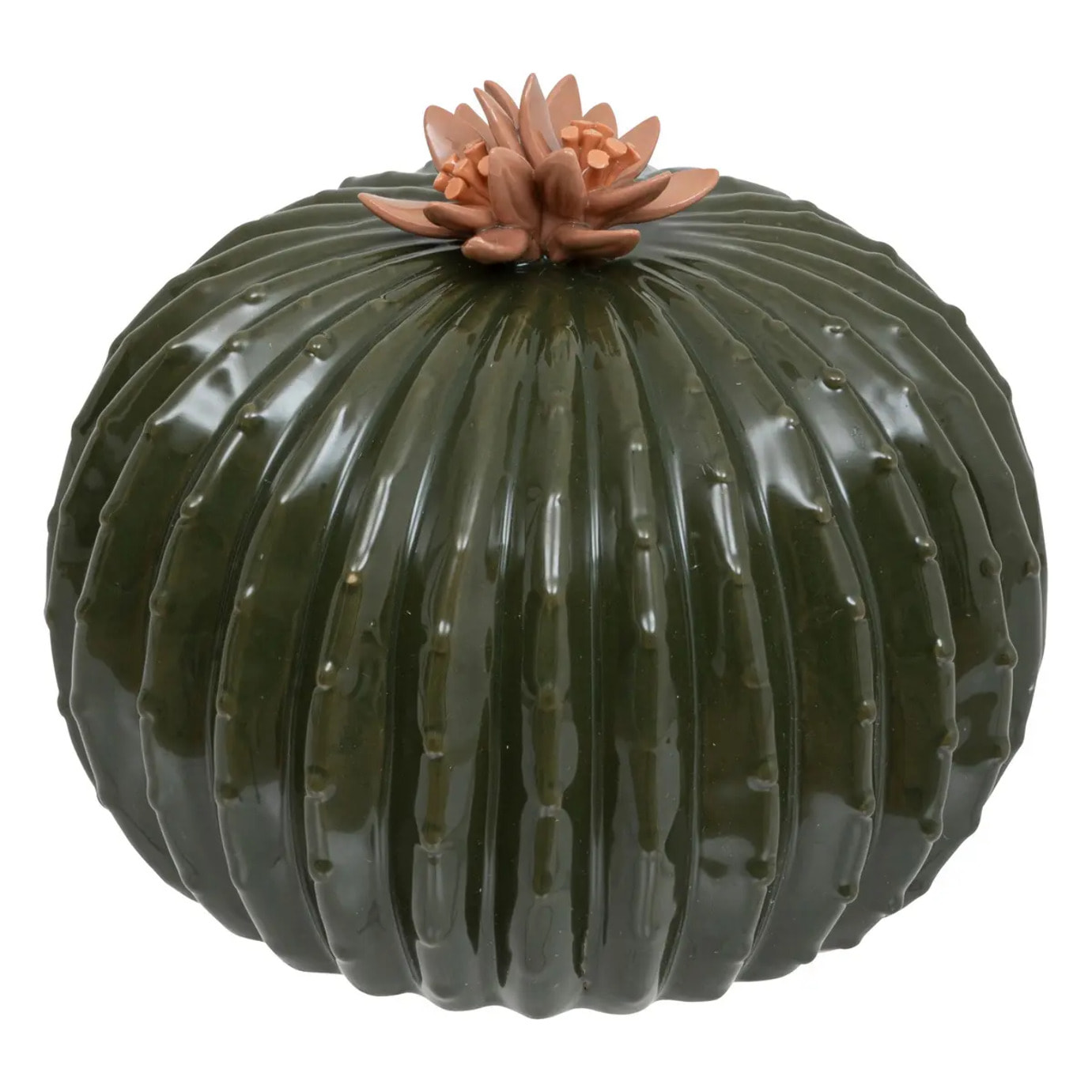 Cactus déco céramique H15cm vert de gris