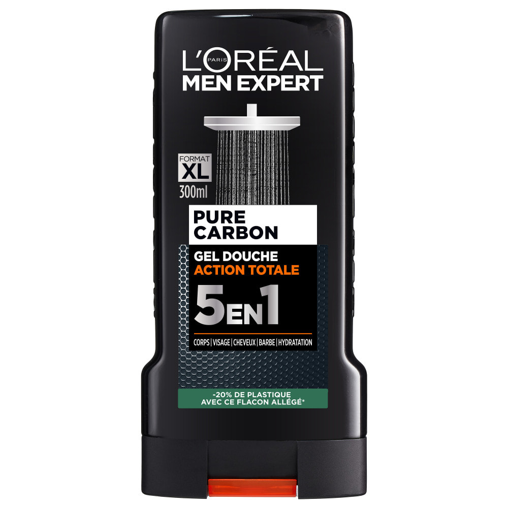 Lot de 6 - L'Oréal Men Expert Pure Carbon Gel Douche Action Totale 5en1 300ml