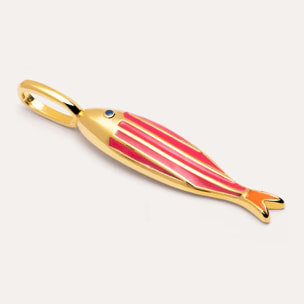 Charm Seaglow Fish Baño Oro