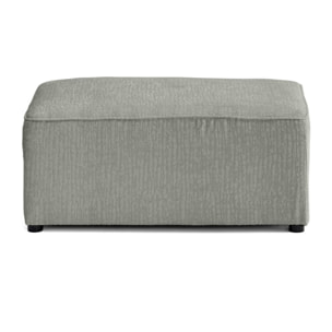 Topaze - pouf - en tissu velours relief - Gris