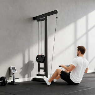 Lat pulldown machine poulie haute et basse - home lat machine murale - charge par disques