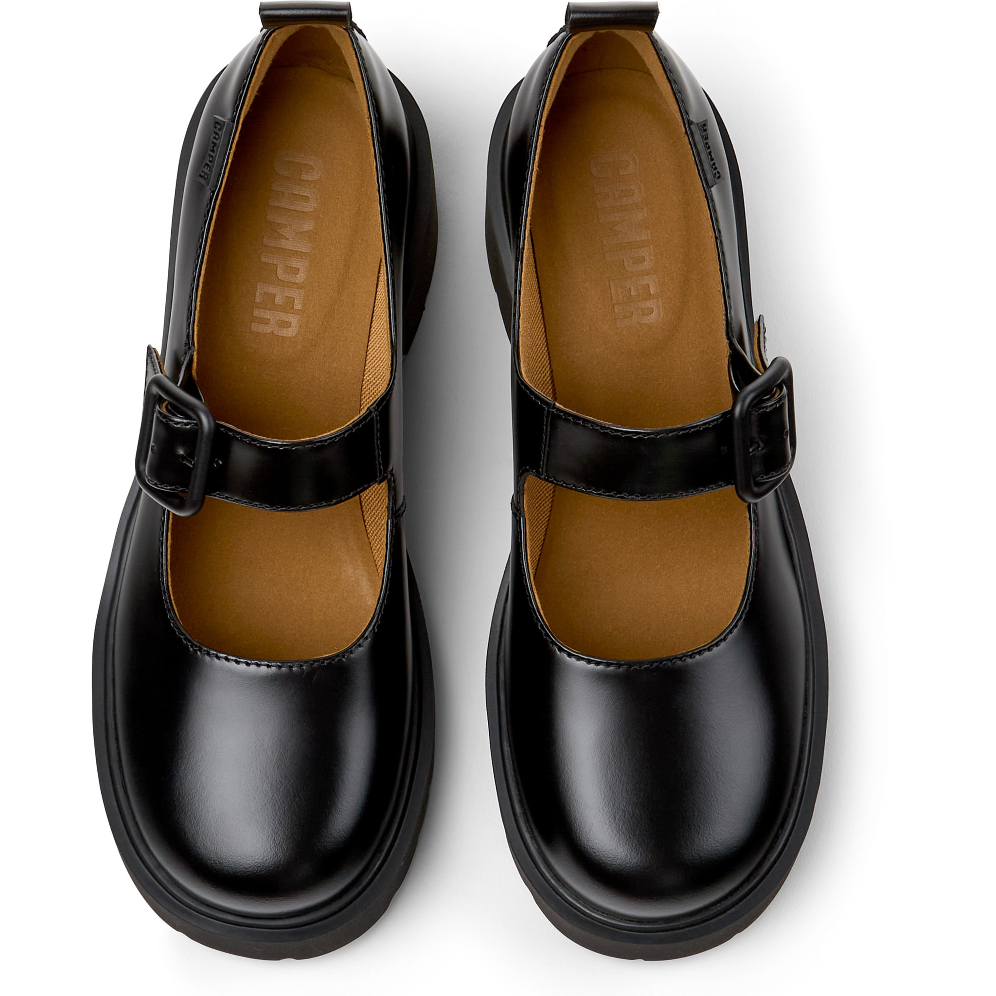 Bailarinas - CAMPER Milah - Negro - Cuero liso