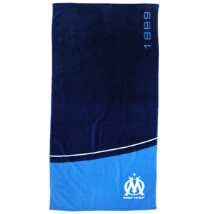 Serviette de bain et de plage imprimée 100% coton, OM CURVE