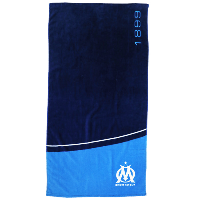 Serviette de bain et de plage imprimée 100% coton, OM CURVE