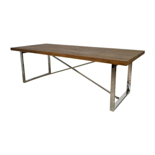 Table de repas chêne/acier 240 cm RIVERSIDE