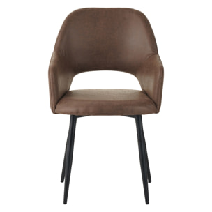 Set Da 2, Poltrona Giselle Econabuk Tortora Gambe Nere