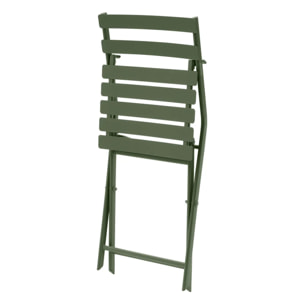 Chaise de jardin pliante "Greensboro" vert laurier acier