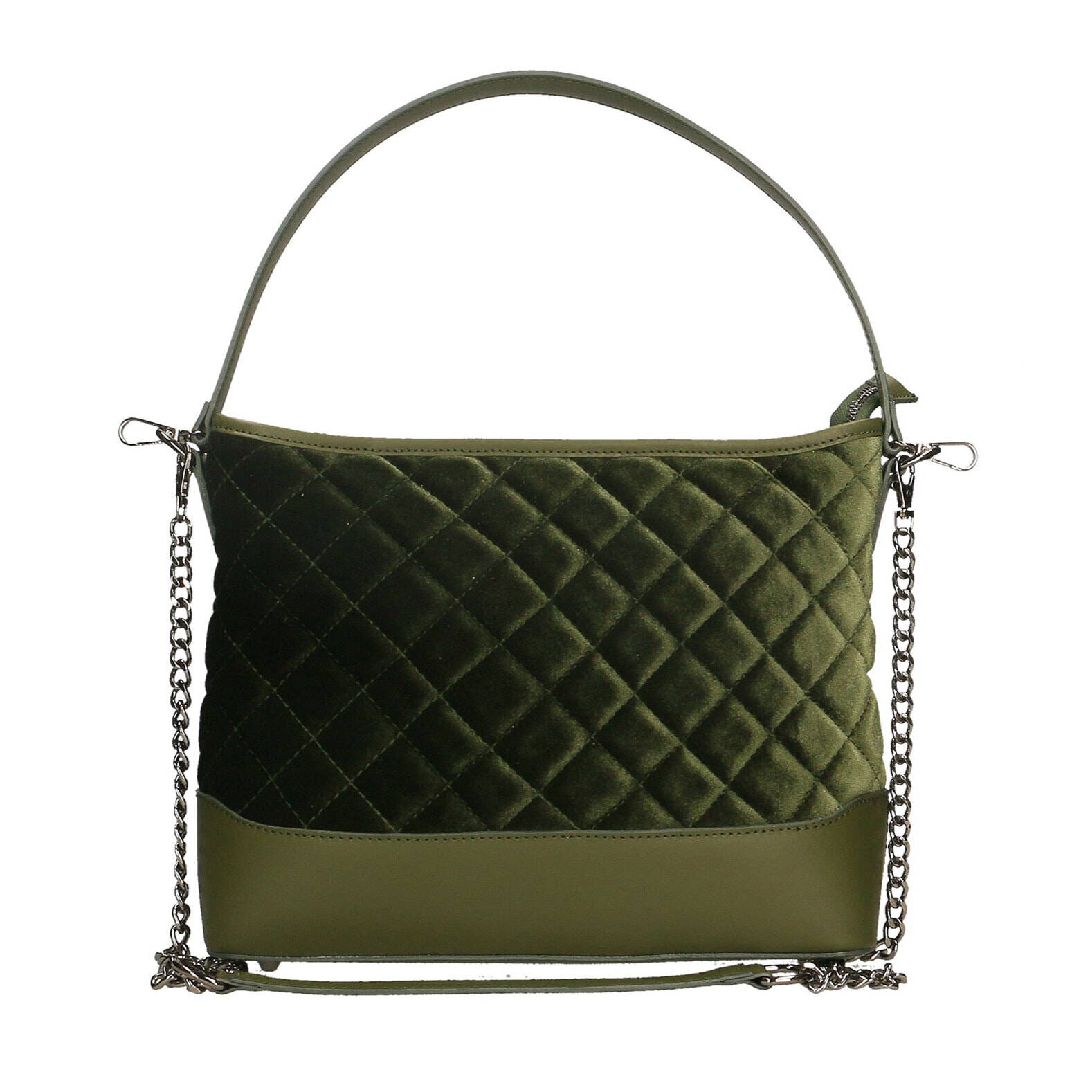 Borsa a spalla da donna In Velluto Made in Italy 31x25x11 cm